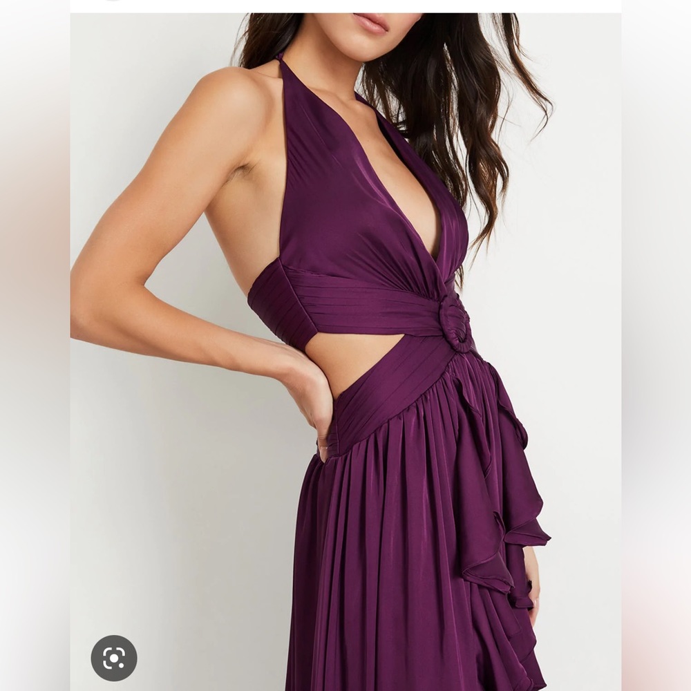 PatBO Sleeveless Cut Out Gown Deep Purple Sz 4 NWT! - Picture 3 of 6